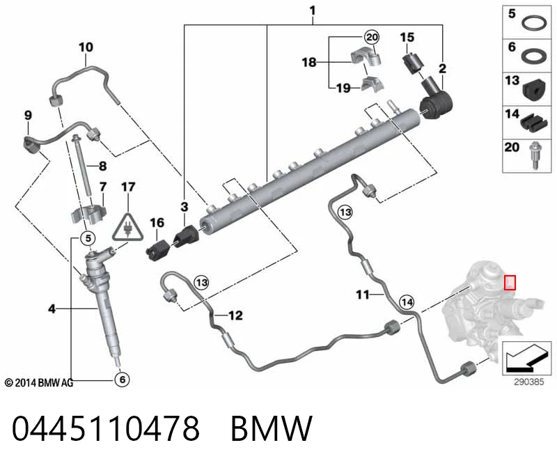 0445110478 BMW Inyector de combustible
