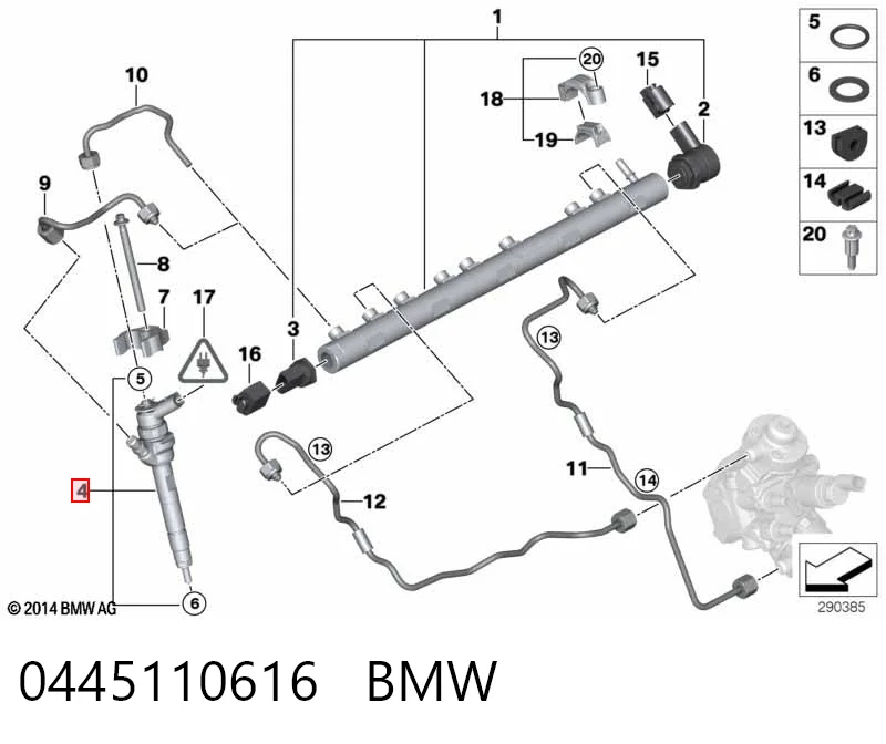 Inyector 13537810702 VAG