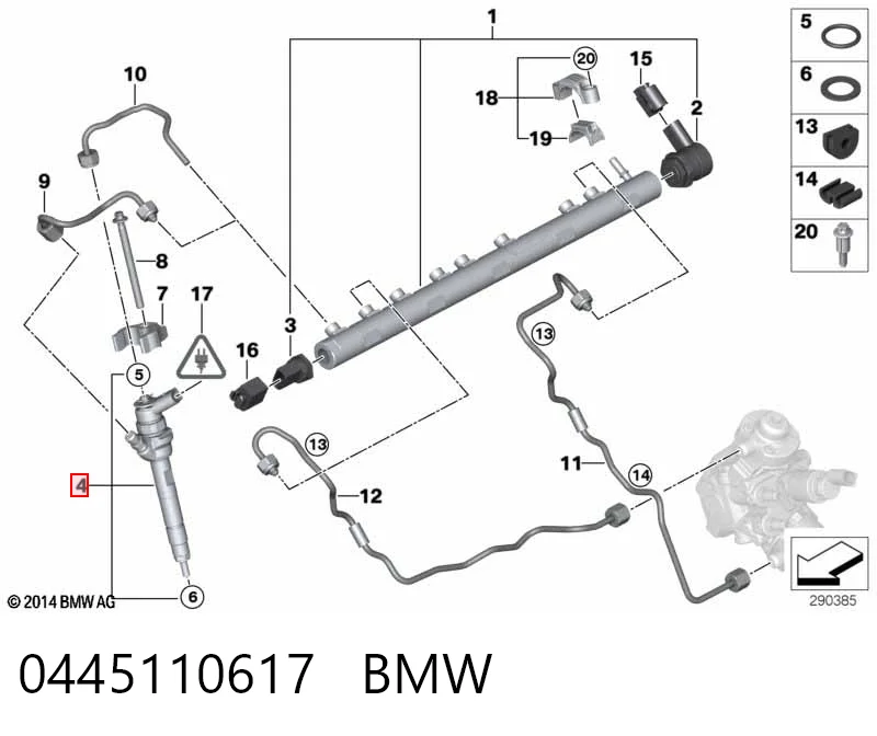 0445110617 BMW Inyector de combustible