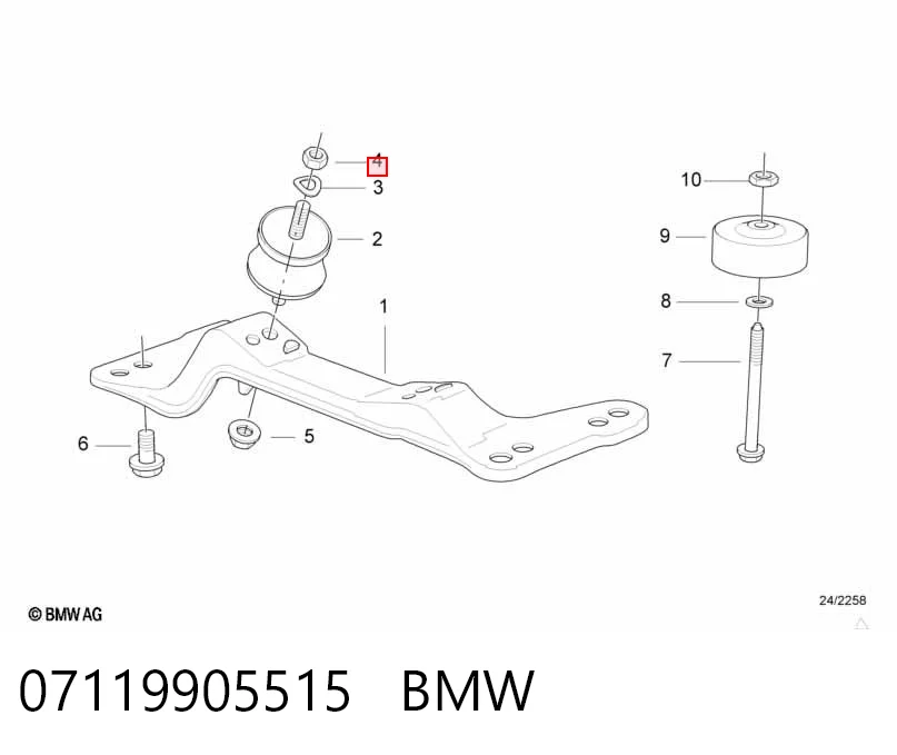 07119905515 BMW Tuerca de fijación del tubo de escape