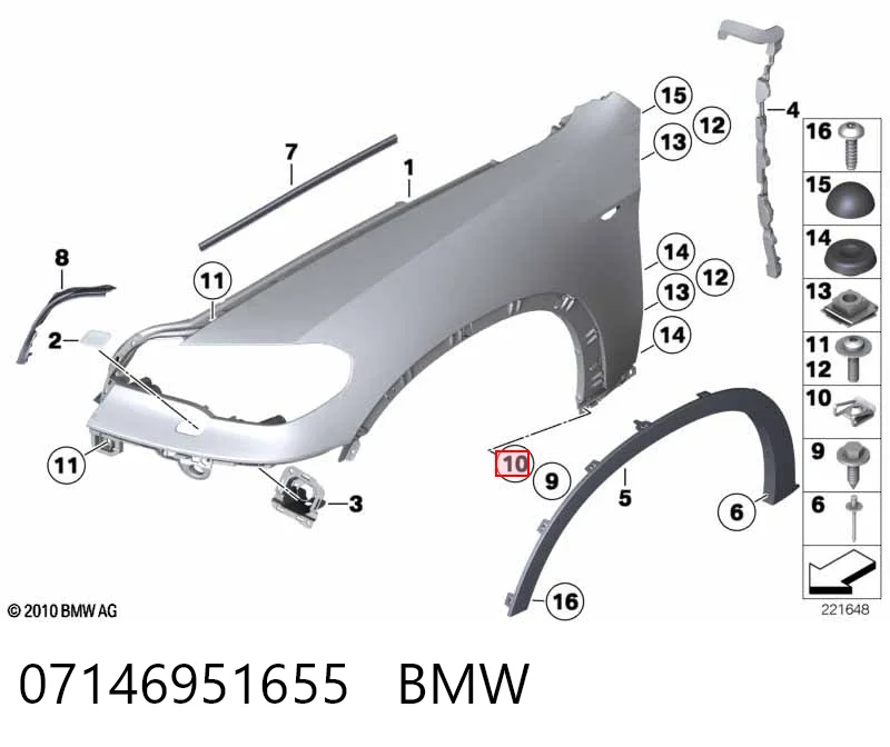 07146951655 BMW Arandela elástica