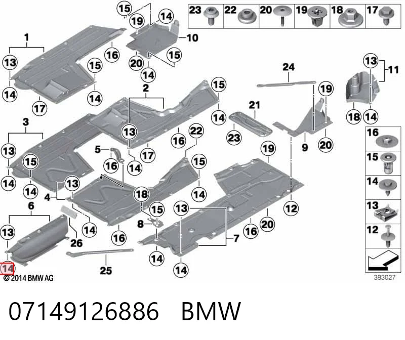 07149126886 BMW Tornillo autorroscante