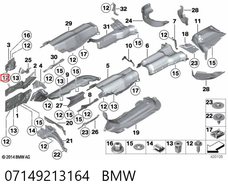07149213164 BMW Pernos de culata