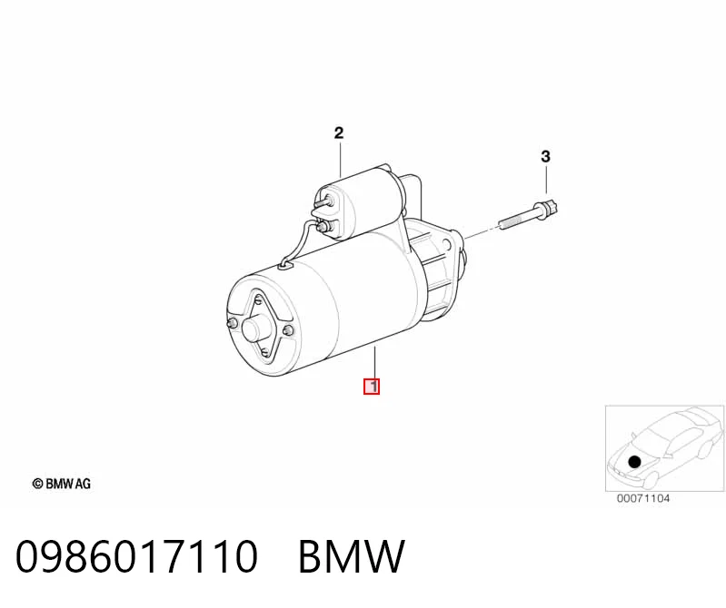 0986017110 BMW Arranque motores