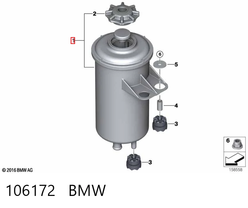Depósito de bomba de dirección hidráulica para BMW X6  E71