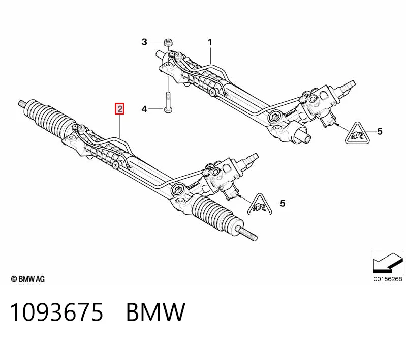 1093675 BMW Cremallera caja de direccion