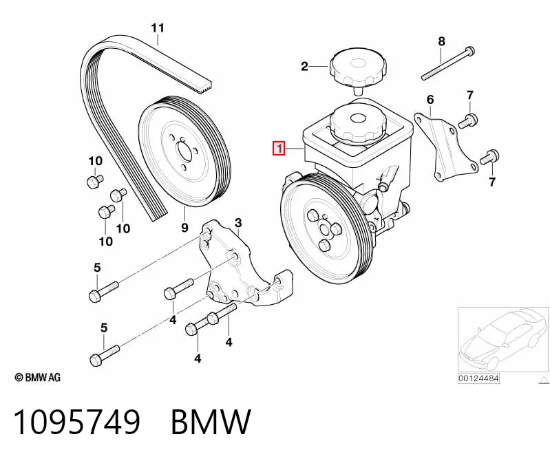 1095749 BMW Bomba hidráulica de dirección