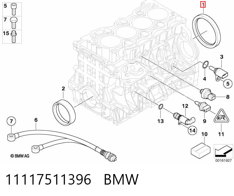 11117511396 BMW Anillo retén cigüeñal