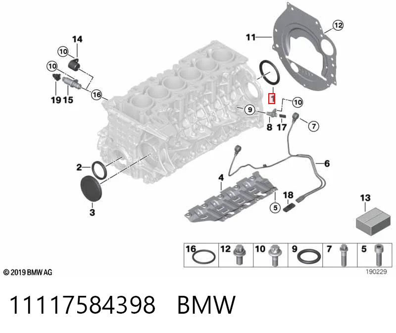 11117584398 BMW Anillo retén cigüeñal