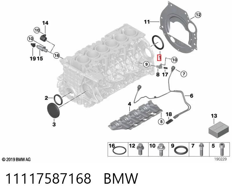 11117587168 BMW Anillo retén cigüeñal