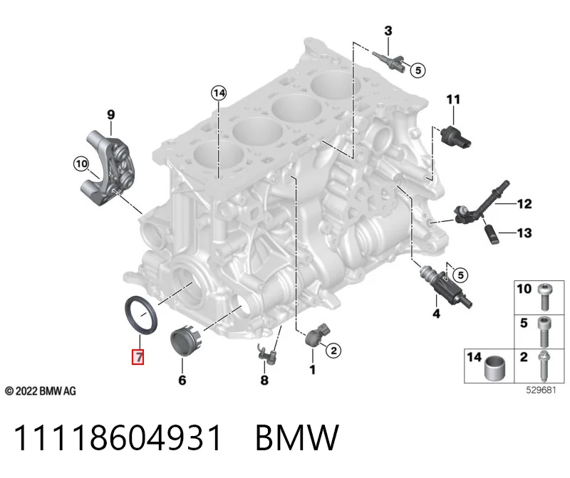 11118604931 BMW Retén del cigüeñal frontal