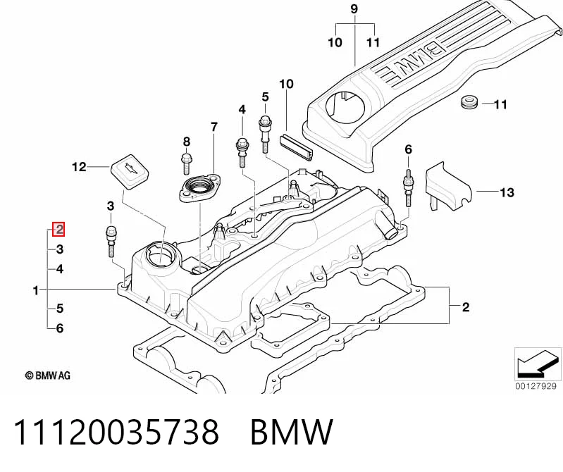 11120035738 BMW Juego de juntas de tapa de balancines