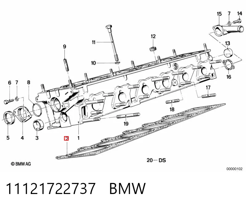 11121722737 BMW Empaquetadura de culata