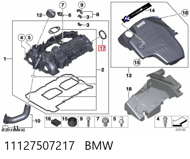 11127507217 BMW Retén de árbol de levas