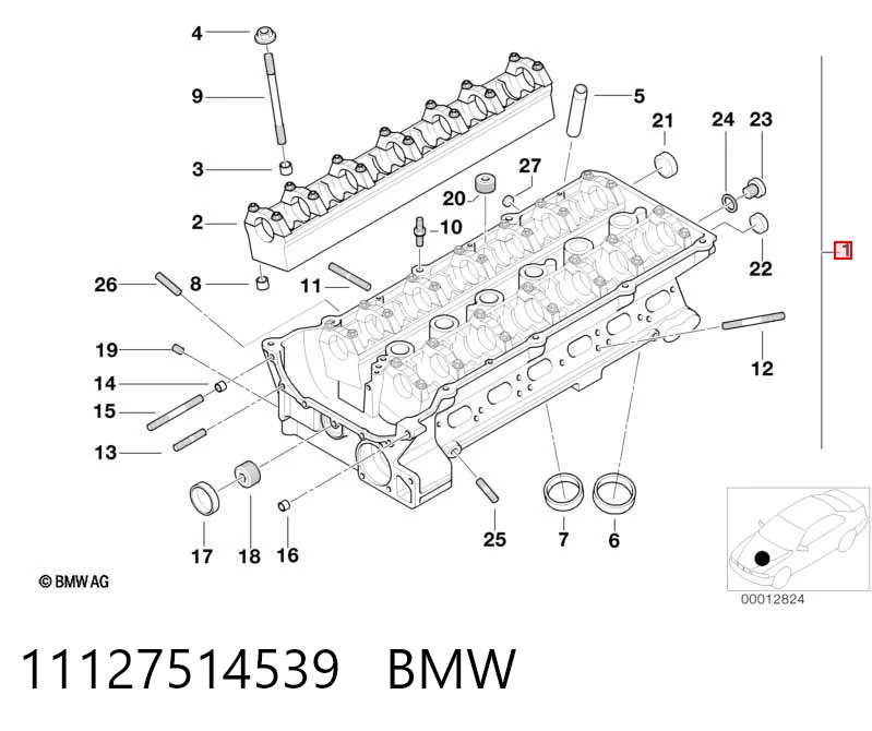 Cabeza del motor para BMW 7  E65, E66, E67