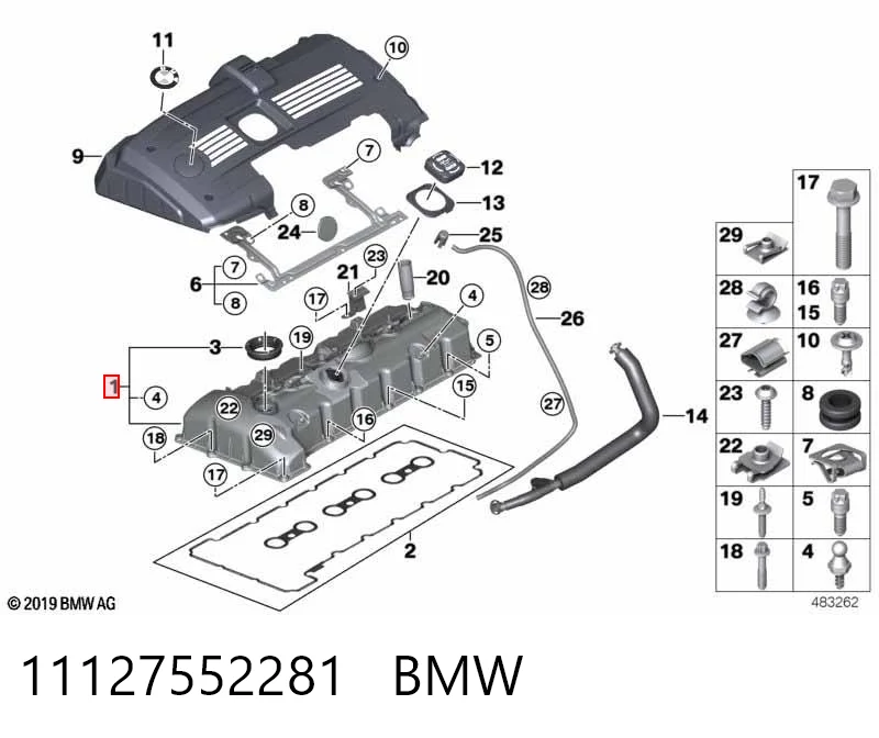 11127552281 BMW Tapa de culata