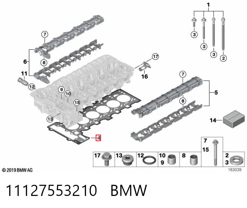 11127553210 BMW Empaquetadura de culata