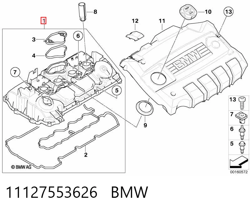 11127553626 BMW Tapa de culata