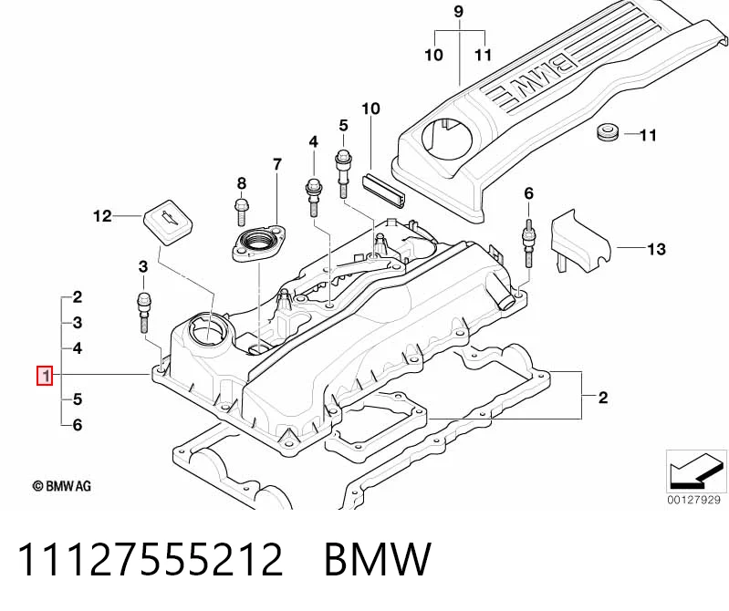 11127555212 BMW Tapa de culata
