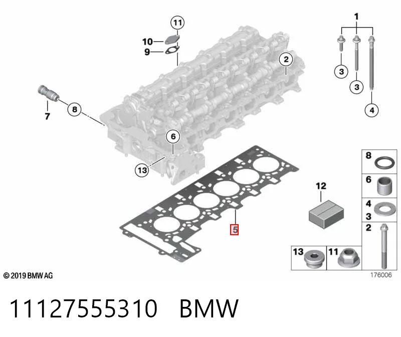 11127555310 BMW Empaquetadura de culata