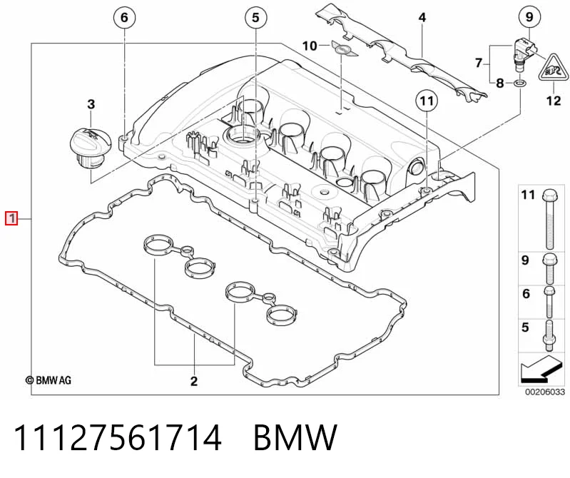 11127561714 BMW Tapa de culata