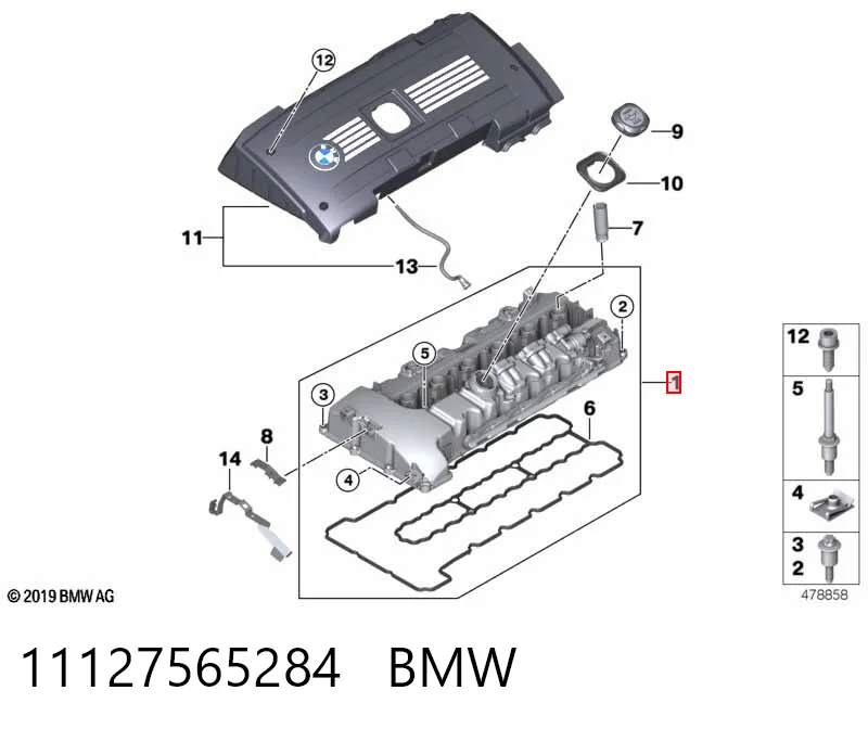 11127565284 BMW Tapa de culata