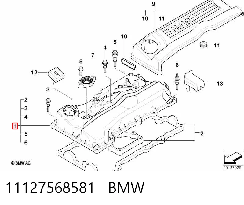 11127568581 BMW Tapa de culata