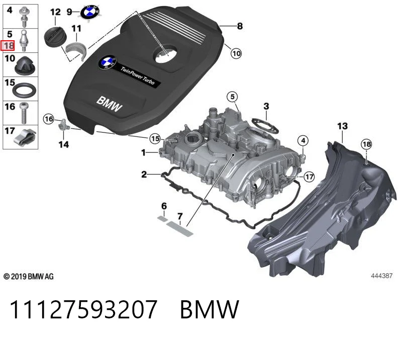 11127593207 BMW Eje de horquilla de embrague