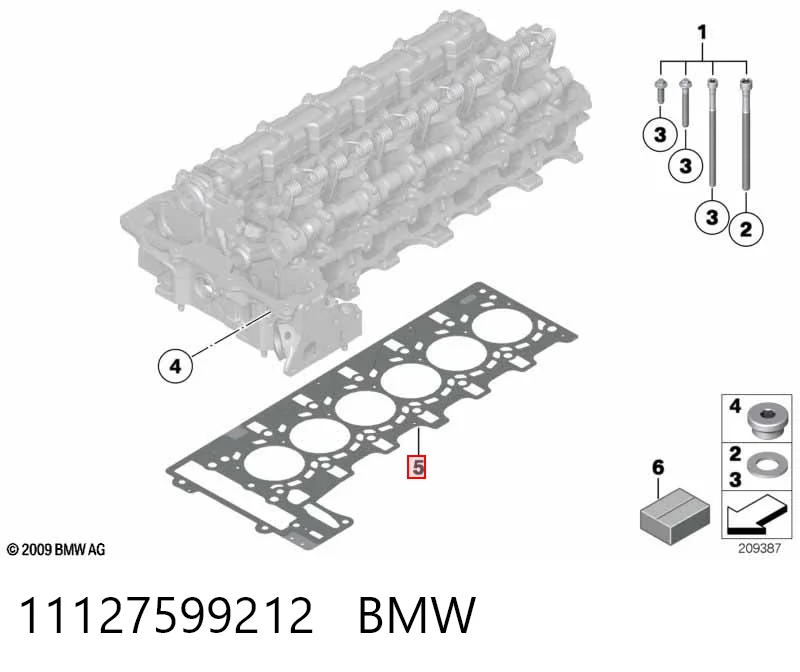11127599212 BMW Empaquetadura de culata