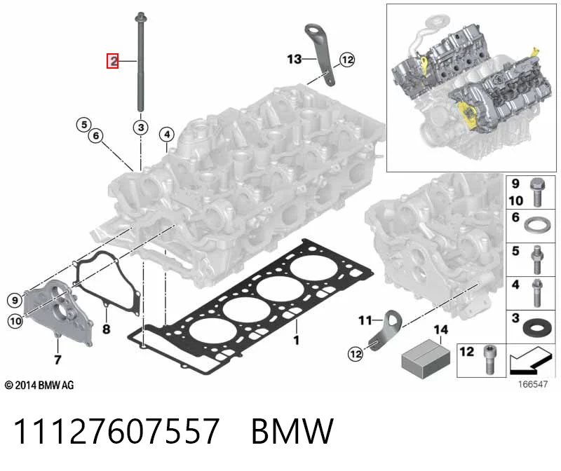 Pernos de culata BMW X5 (2018-2026)