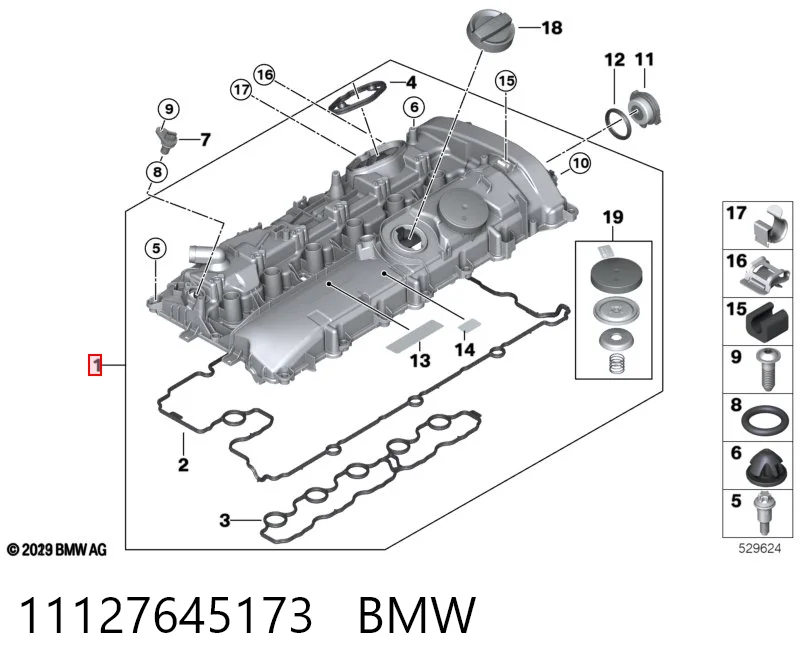 11127645173 BMW Tapa de culata