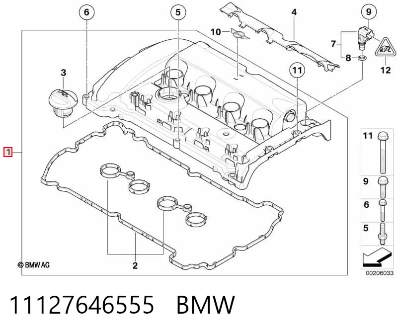 11127646555 BMW Tapa de culata