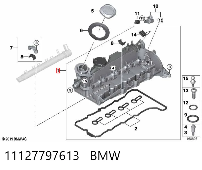 11127797613 BMW Tapa de culata