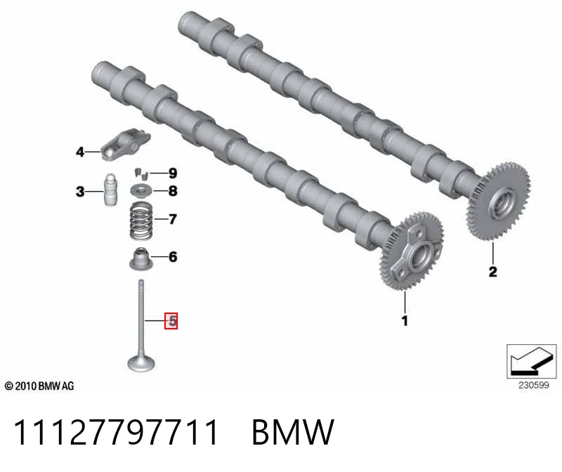 Válvula de admisión 11127797711 BMW