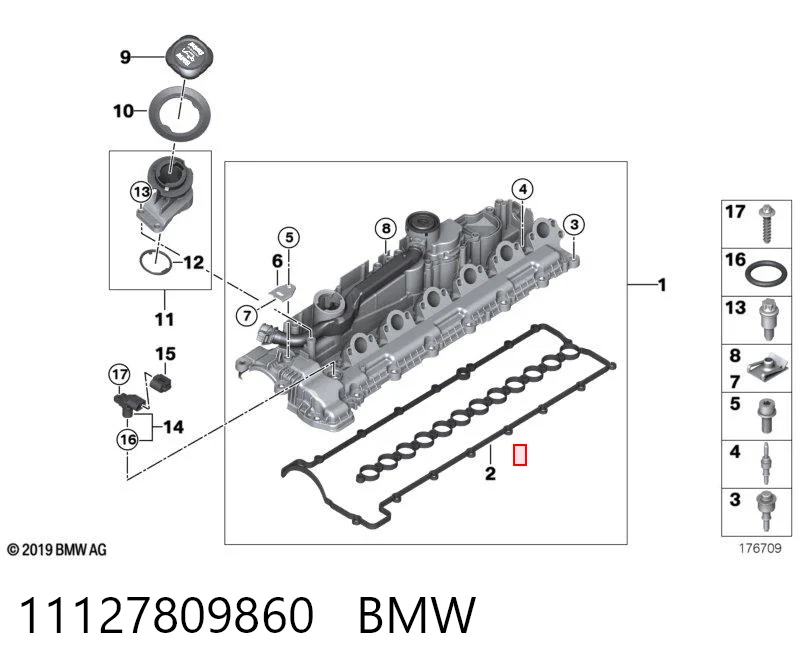 11127809860 BMW Tapa de culata
