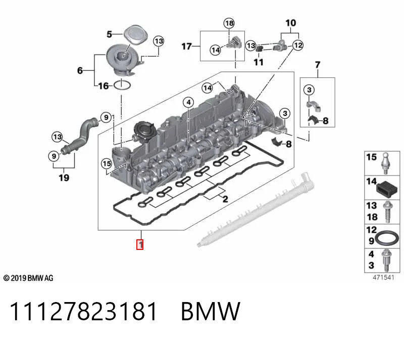 11127823181 BMW Tapa de culata