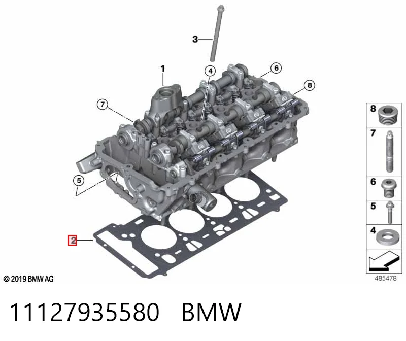 11127935580 BMW Empaquetadura de culata