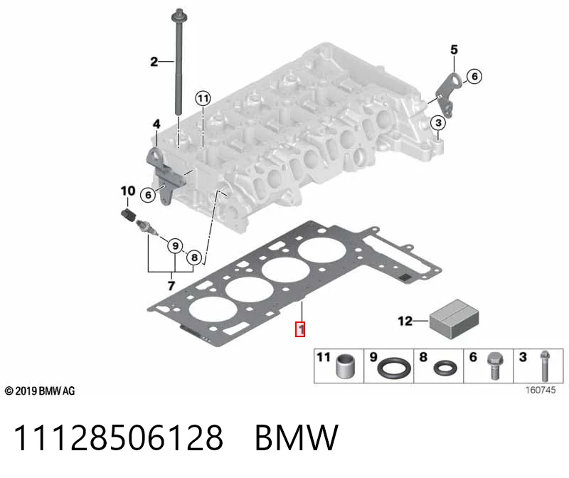 11128506128 BMW Empaquetadura de culata