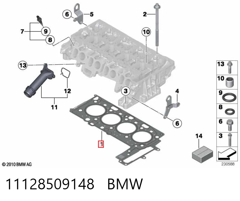 11128509148 BMW Empaquetadura de culata
