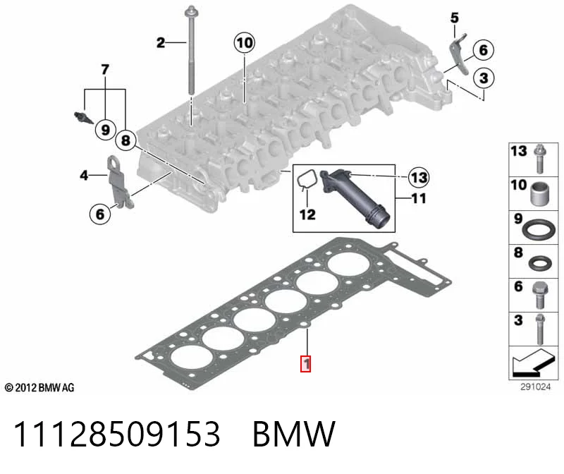 11128509153 BMW Empaquetadura de culata