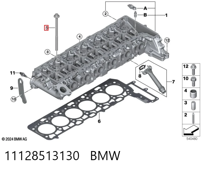 11128513130 BMW Pernos de culata