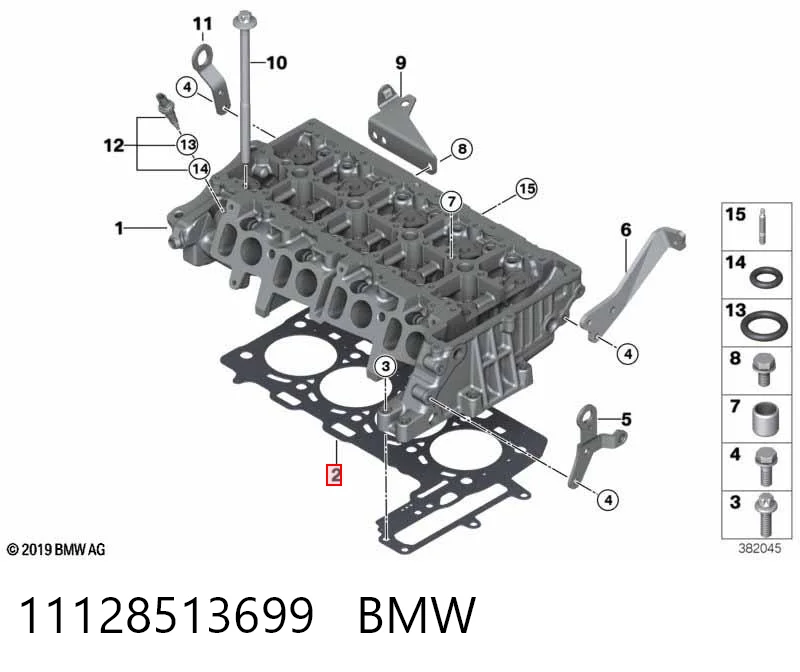 11128513699 BMW Empaquetadura de culata