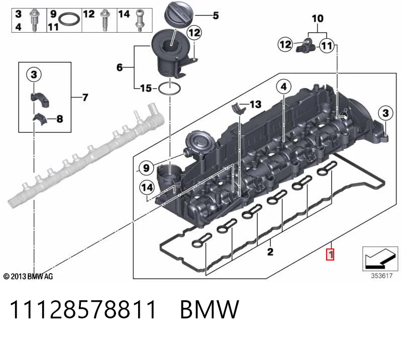 11128578811 BMW Tapa de culata
