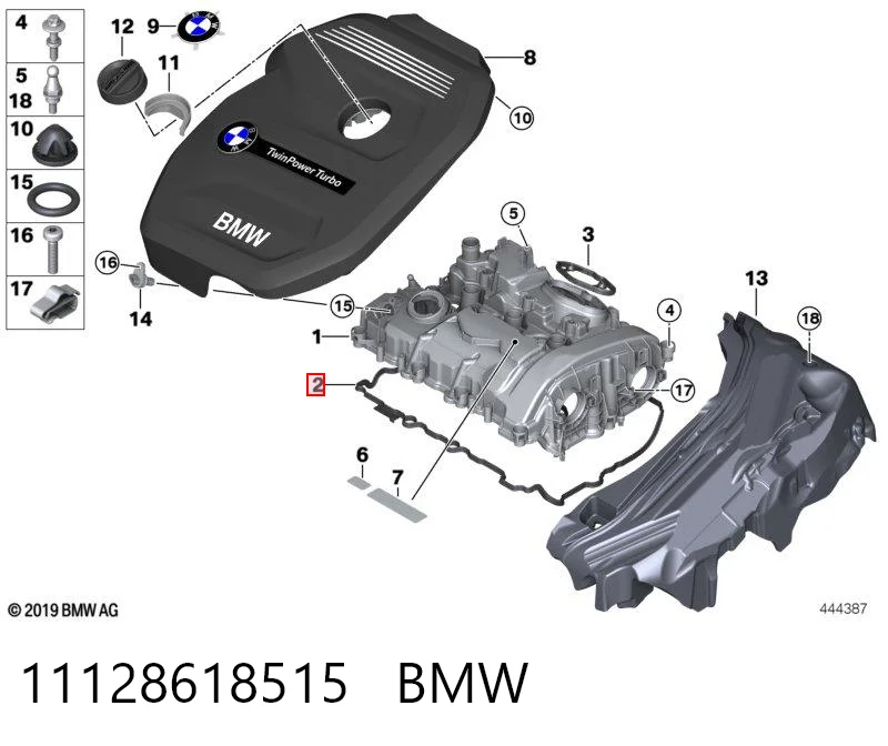  Junta tapa de balancines BMW 2 