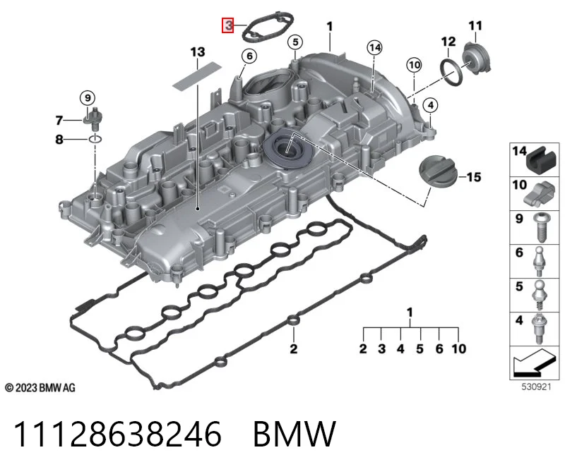 11128638246 BMW Junta de la bomba de inyección de alta presión