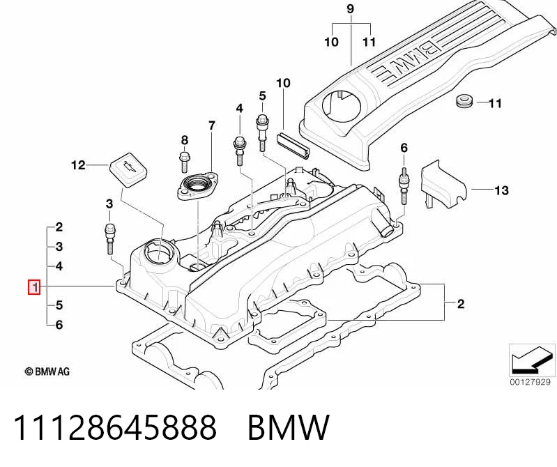 11128645888 BMW Tapa de culata