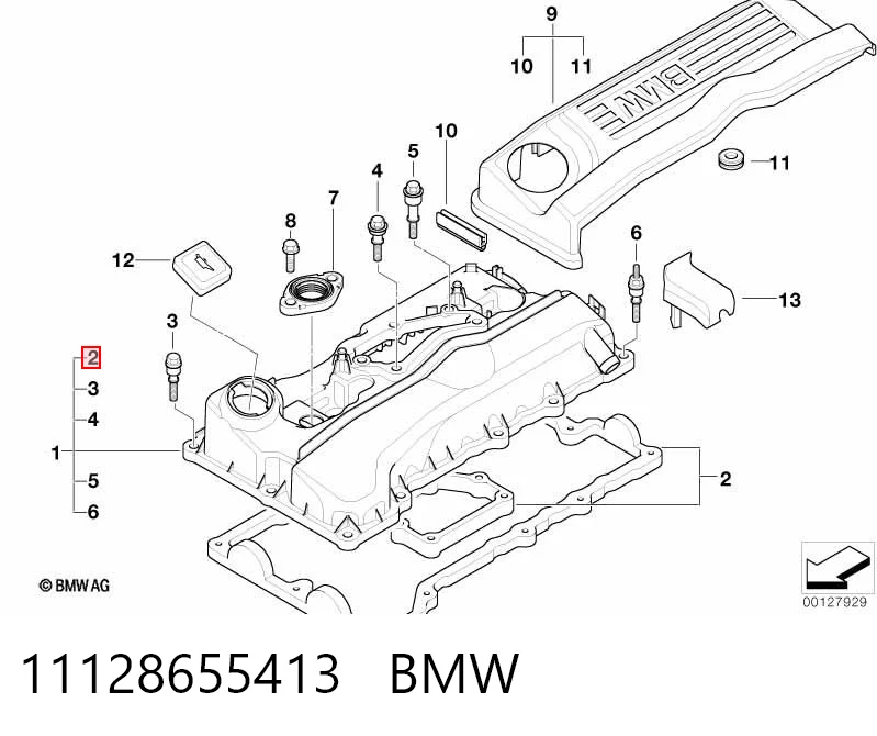 11128655413 BMW Juego de juntas de tapa de balancines