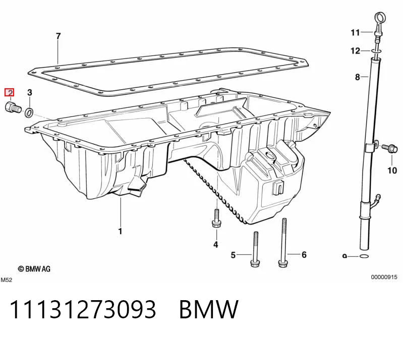 11131273093 BMW Tapón del cárter de aceite