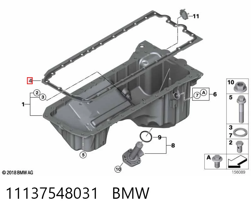 11137548031 BMW Junta cárter de aceite