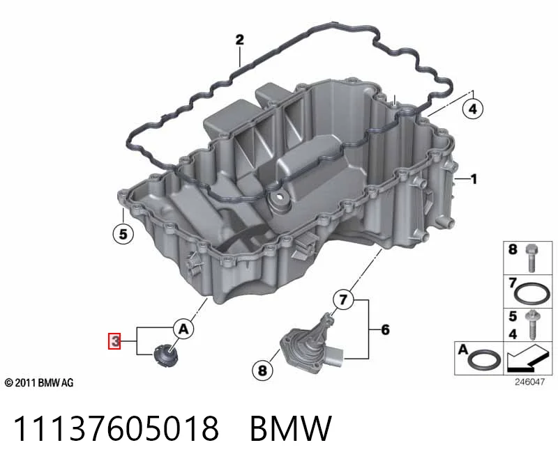 11137605018 BMW Tapón del cárter de aceite